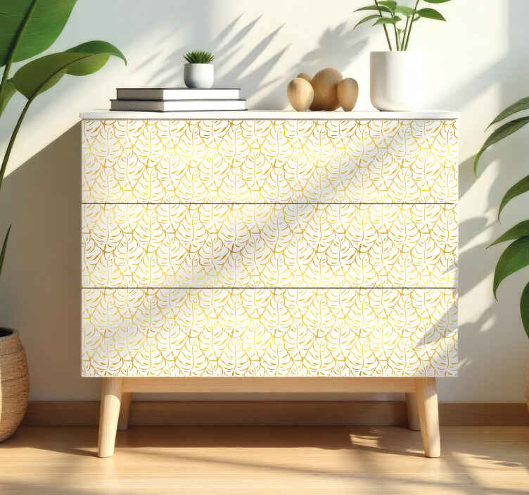 Carta adesiva per mobili foglie tropicali eleganti - TenStickers