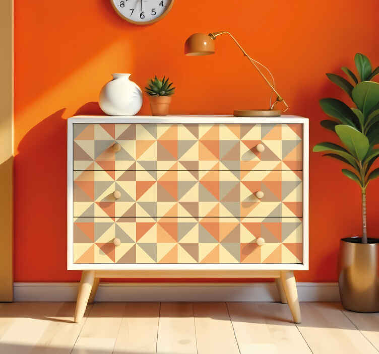 Nálepky na nábytok boho teplá geometria - Tenstickers