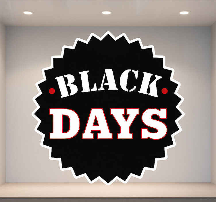 Black friday sticker circular black days - TenStickers