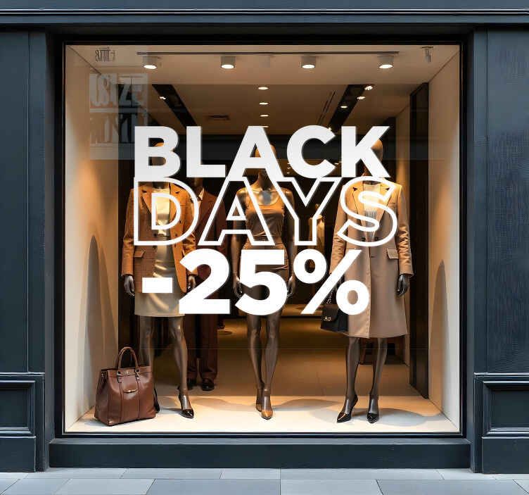 Wandtattoo black friday einfarbig individuell "black days" - TenStickers