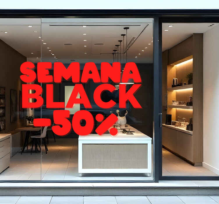 Vinilo black friday monocolour personalizado "semana black" - TenVinilo