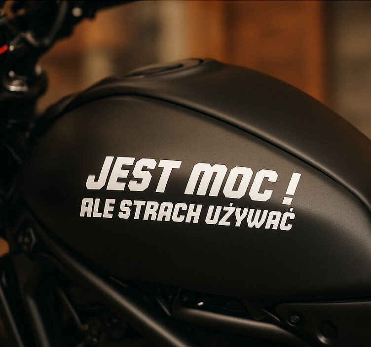 Naklejka na motocykl - moc, ale strach ją używać! - TenStickers