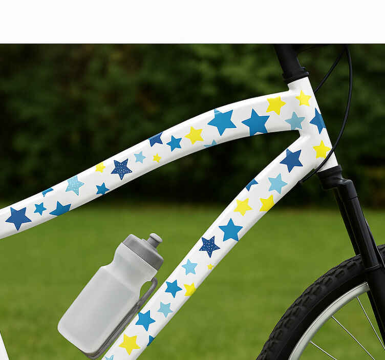 Sticker vélo étoiles colorées - TenStickers