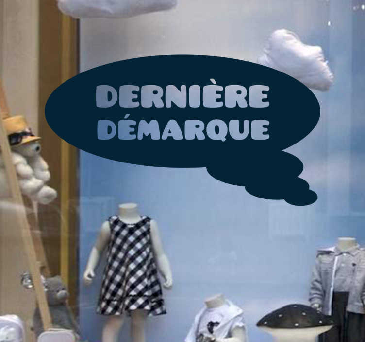 Sticker vitrine dernière démarque