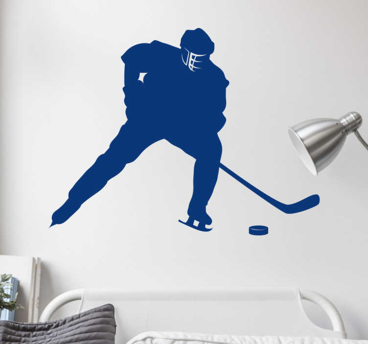 Tenstickers Silhouette ijshockey sticker