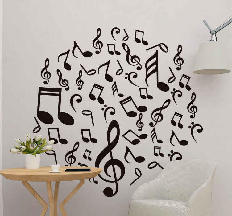 Decoraci n De Pared Con Notas Musicales