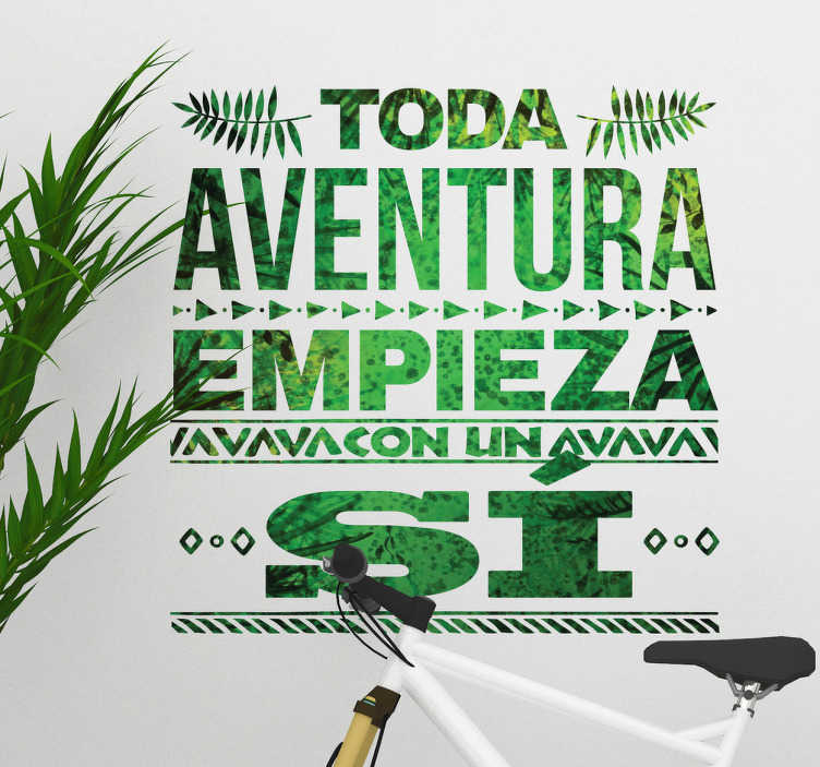 Vinilo de texto estampado jungla - TenVinilo
