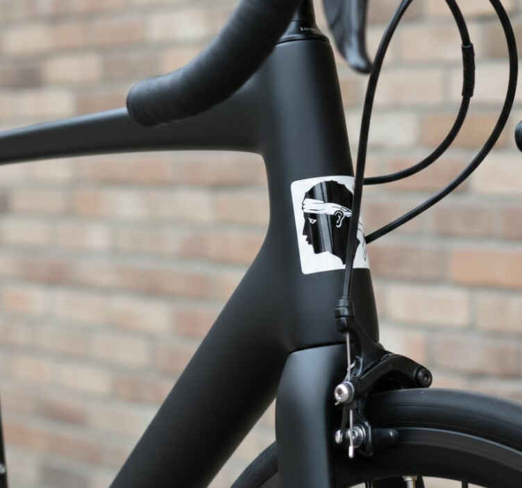 Sticker vélo design drapeau de la corse - TenStickers