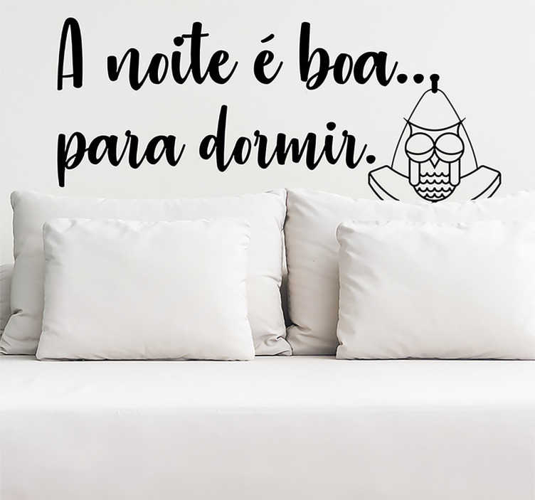 Ponoči nalepka stene besedila doma - TenStickers