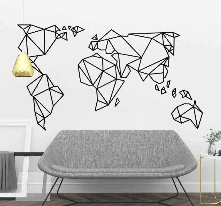 Papier peint autocollant - Sticker mural en vinyle - motif triangle gris -  60 x 120 cm