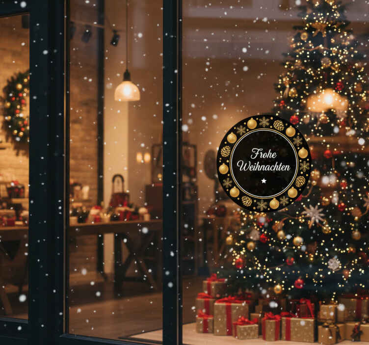 Weihnachtsaufkleber frohe weihnachten - TenStickers