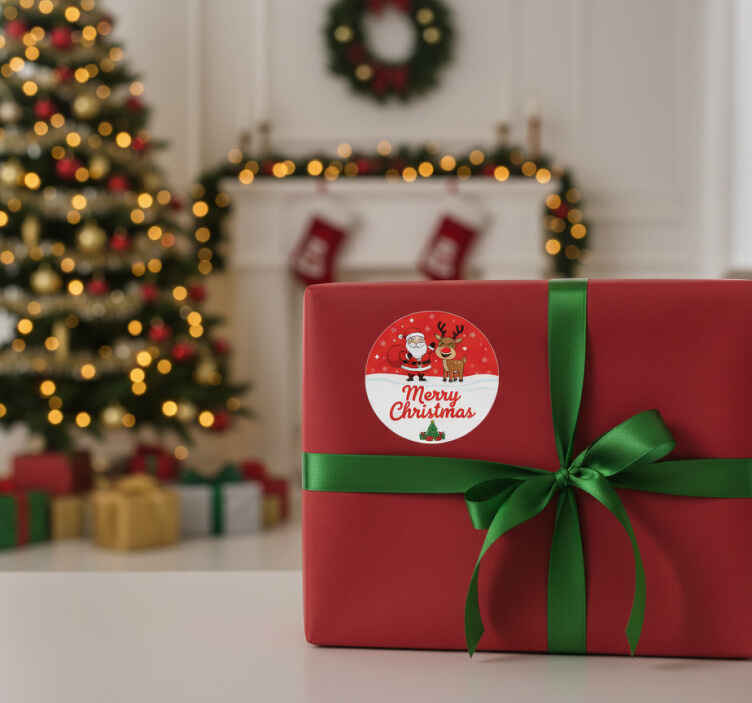 Sticker noël pour un cadeau de noël - TenStickers