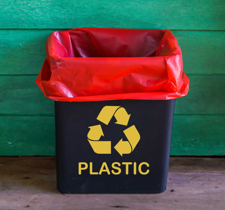 Symbol Aufkleber Plastik Recycling Zeichen - TenStickers