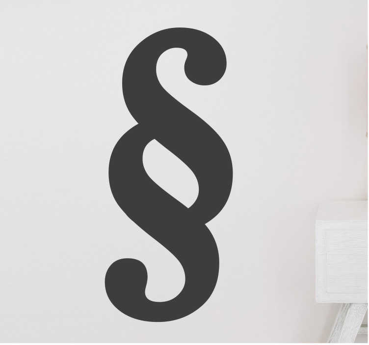 Paragraph law wall decal TenStickers