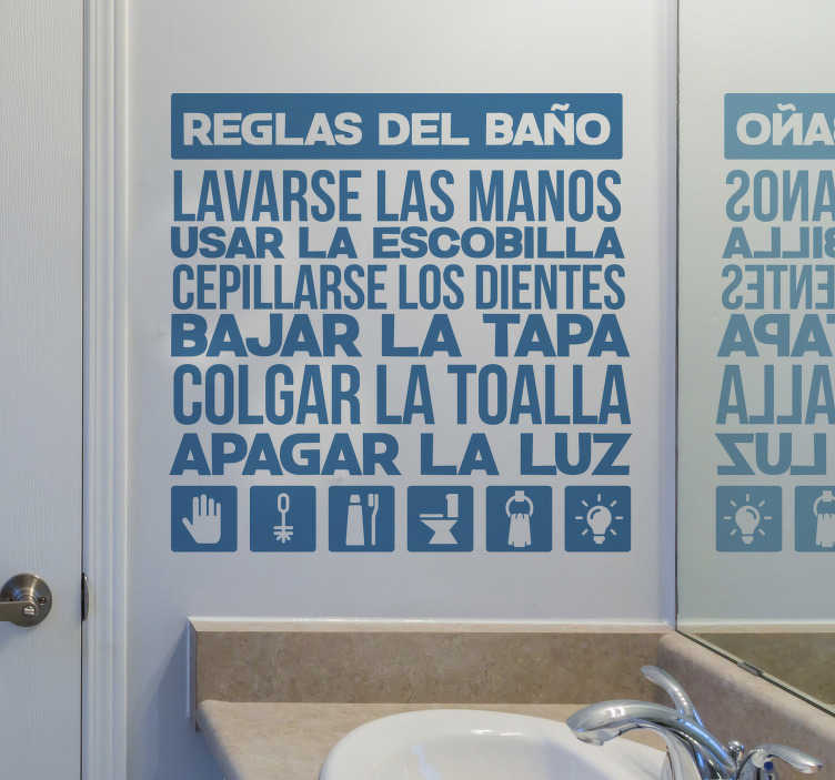 Vinilo decorativo: Normas del baño