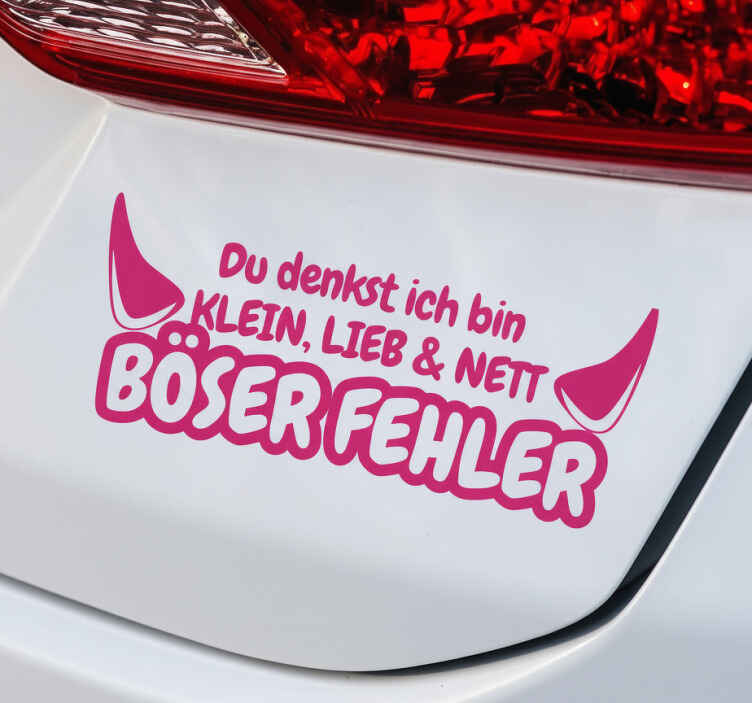 Autoaufkleber bad mistake pink devil - TenStickers