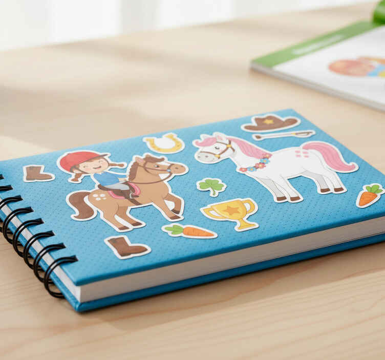 Adesivo murale bambini equitazione - TenStickers