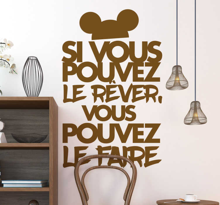 Sticker Motivation Citation Motivation Walt Disney Tenstickers