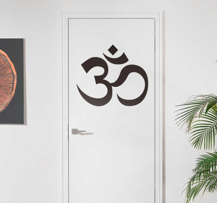 om hinduism symbol glass door decal - TenStickers