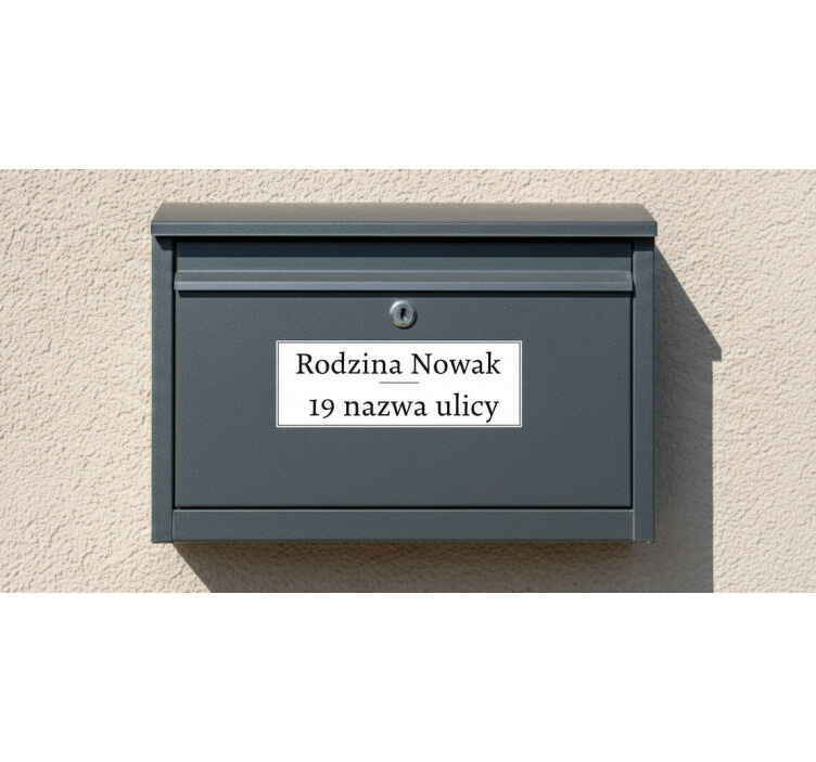 Naklejka na skrzynkę pocztową z imieniem rodziny - TenStickers