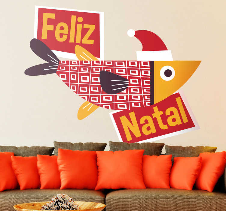 Autocolantes com texto feliz natal - TenStickers