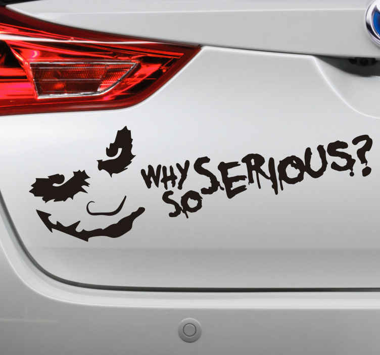 Why So Serious Car Sticker Tenstickers