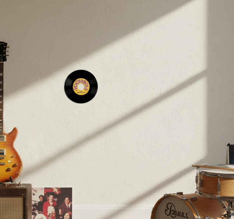 Sticker rock schallplatte im rock&roll stil - TenStickers