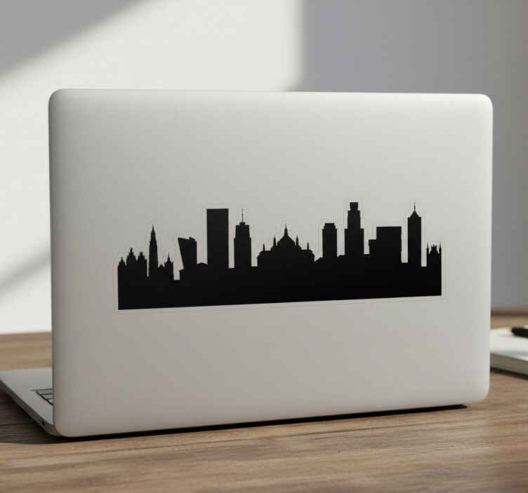 Sticker macbook silhouette d'anvers - TenStickers