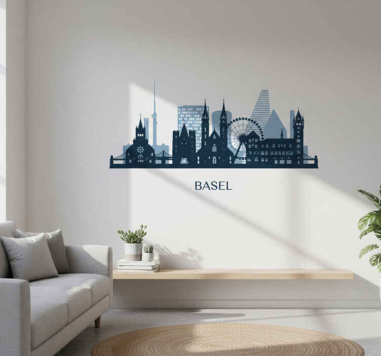 Fototapete Basel skyline - TenStickers