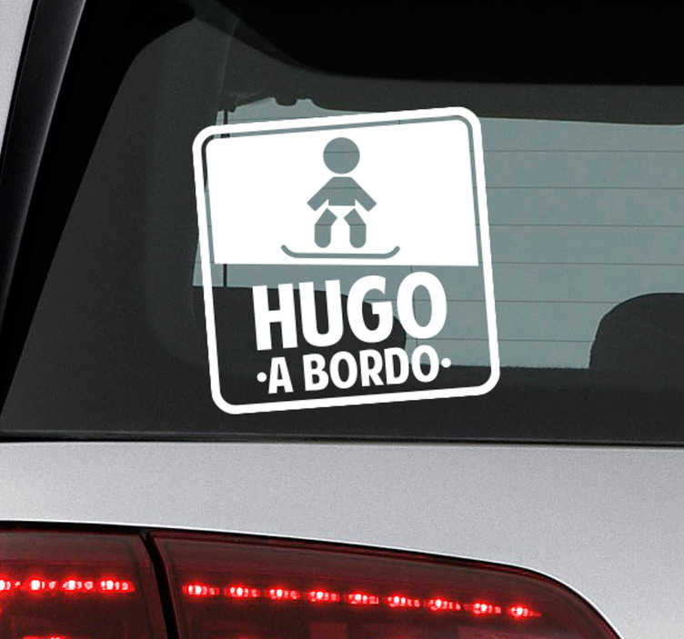 Pegatina pequeña bebé a bordo snowboard - para decorar un