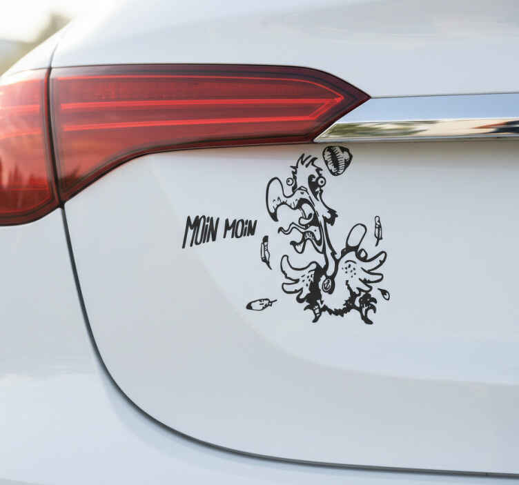 Autoaufkleber schreiende möwe moin - TenStickers