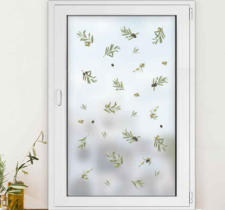 Olive vines set nalepka za okna - TenStickers