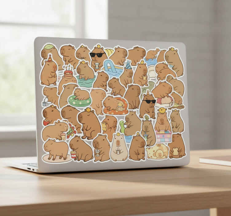 Klistremerke til macbook kapibara - Tenstickers