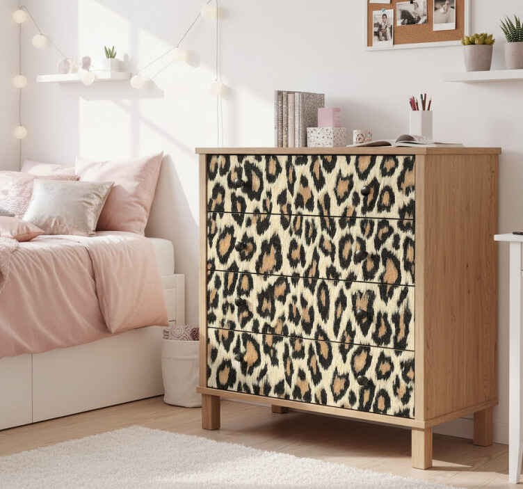 Nálepky na nábytok s leopardím vzorom - Tenstickers