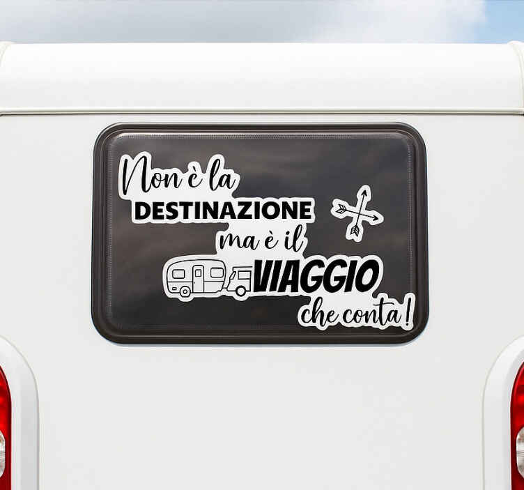 Adesivo per roulotte il viaggio - TenStickers