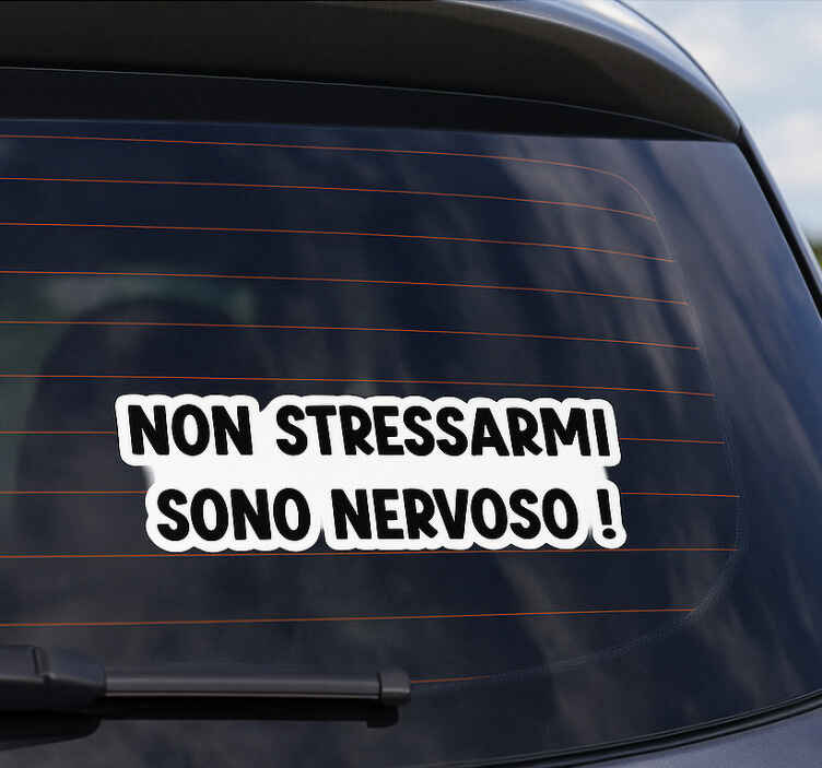 Autosticker geen stress voor mij - TenStickers