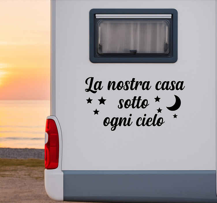 Adesivo per roulotte la nostra casa in movimento - TenStickers