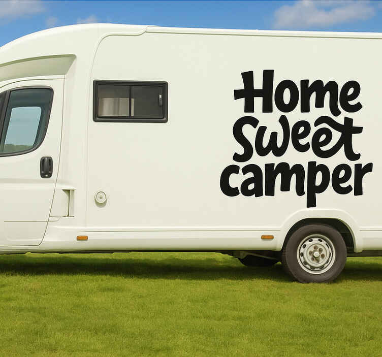 Campervan decal home sweet camper - TenStickers