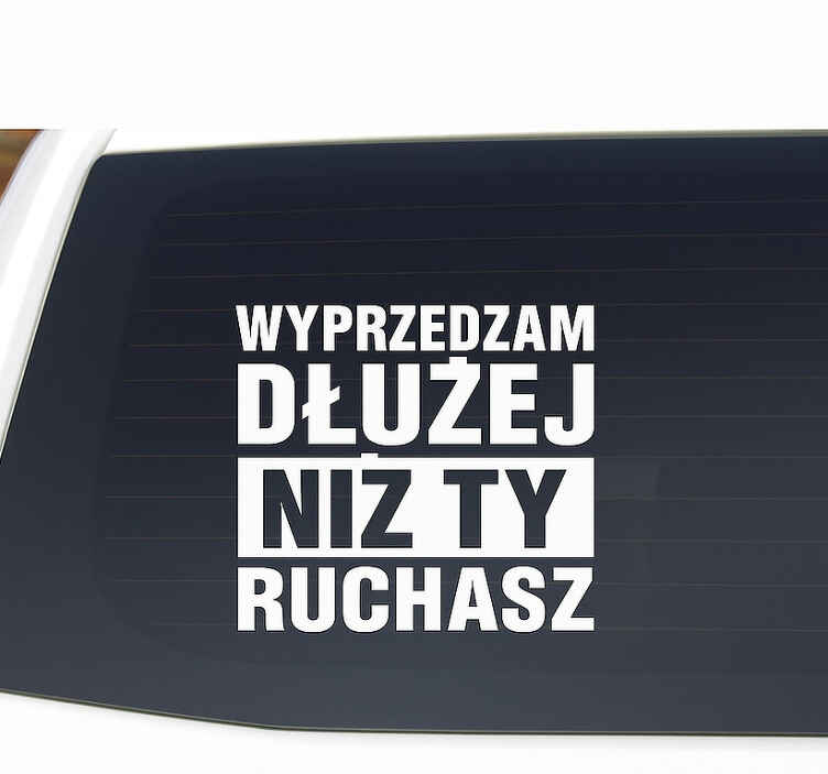Naklejka na samochód prowokujący humor drogowy - TenStickers