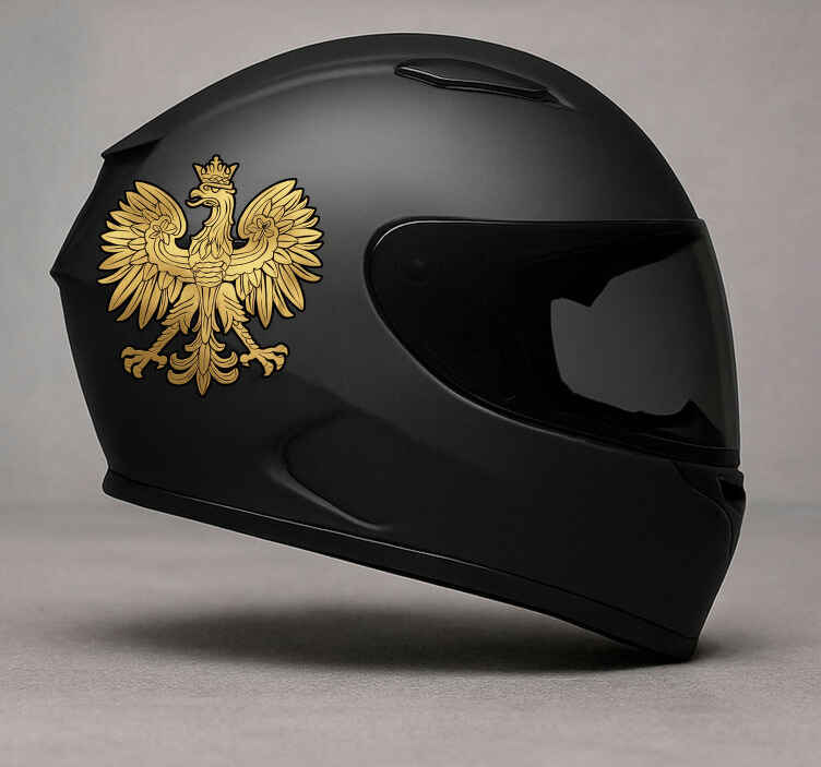 Naklejki na kask motocyklowy emblemat złotego orła - TenStickers