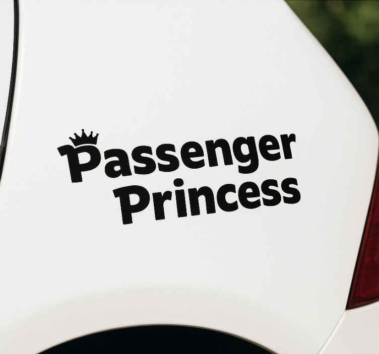 Pegatina coche princesa del pasajero - TenVinilo