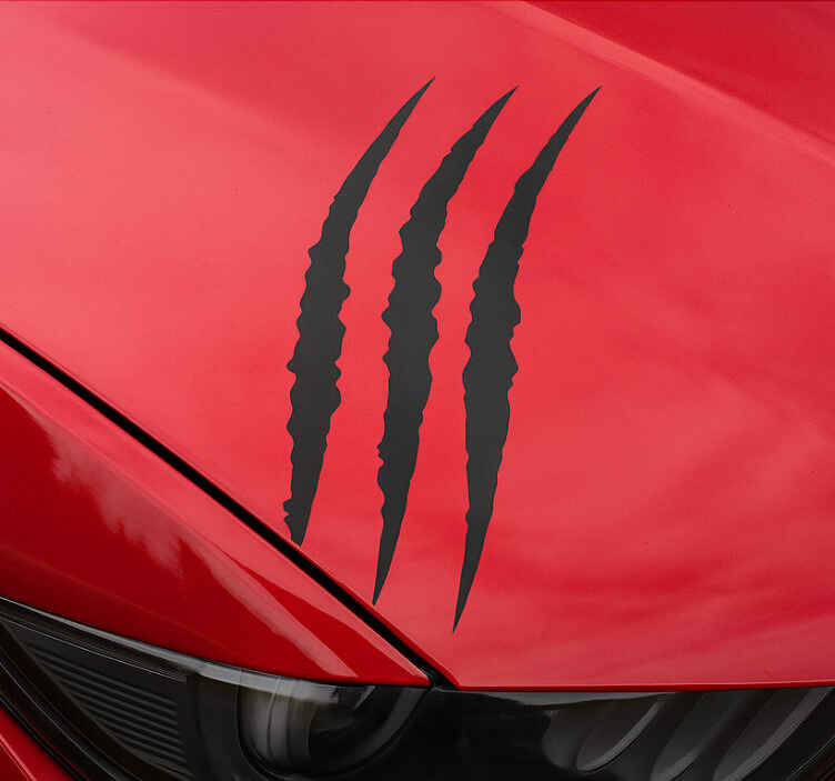 Pegatina coche diseño rasguño 3d - TenVinilo