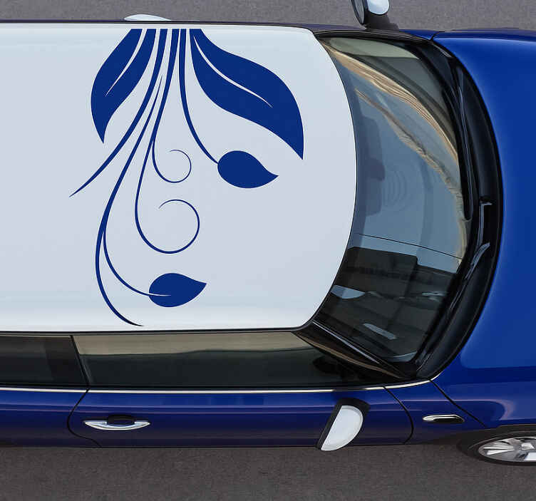 Autoaufkleber blumen-dach - TenStickers