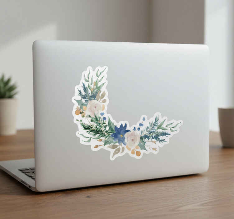 Laptop aufkleber aquarell blumenstrauß - TenStickers
