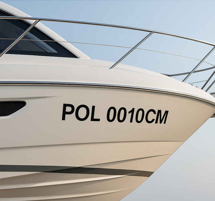 Boat decal registration number details - TenStickers