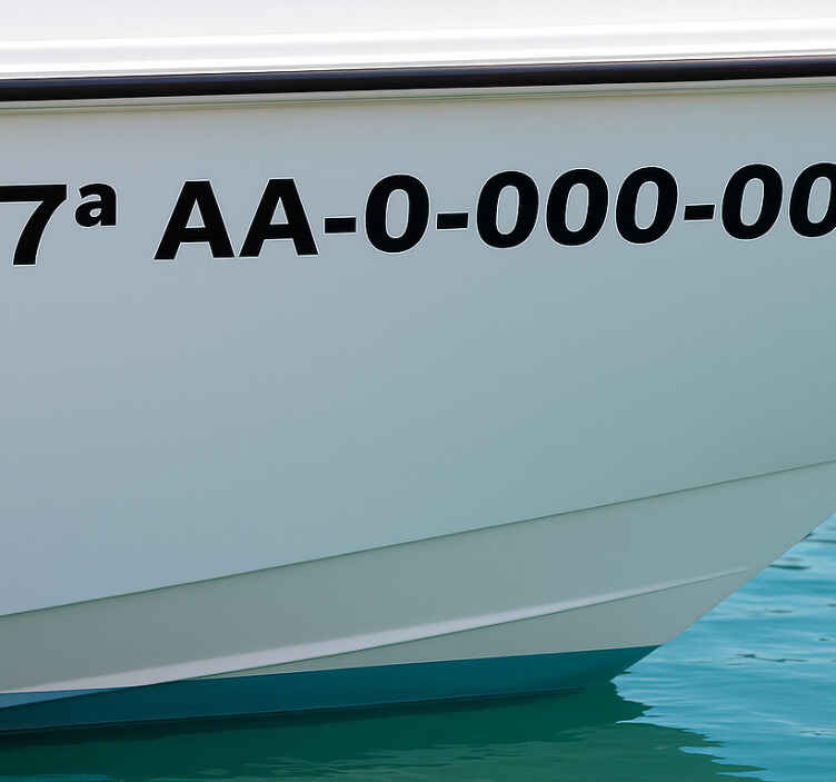 Vinilo para barco número de registro - TenVinilo