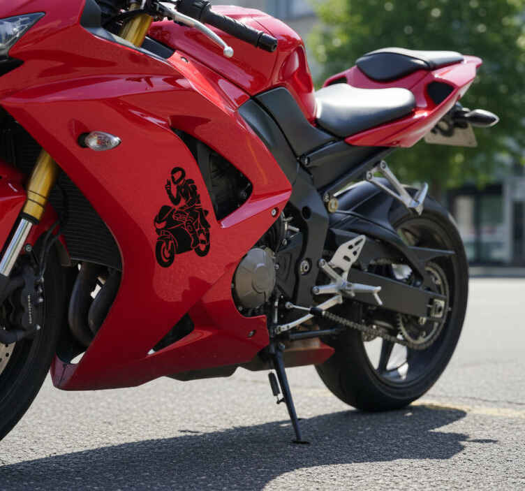 Greeting moto accent motorcycle decal - TenStickers