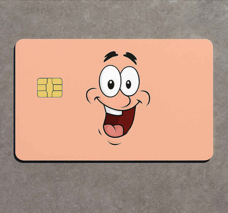 Autocolante de carduri de credit zâmbete din desene animate - TenStickers