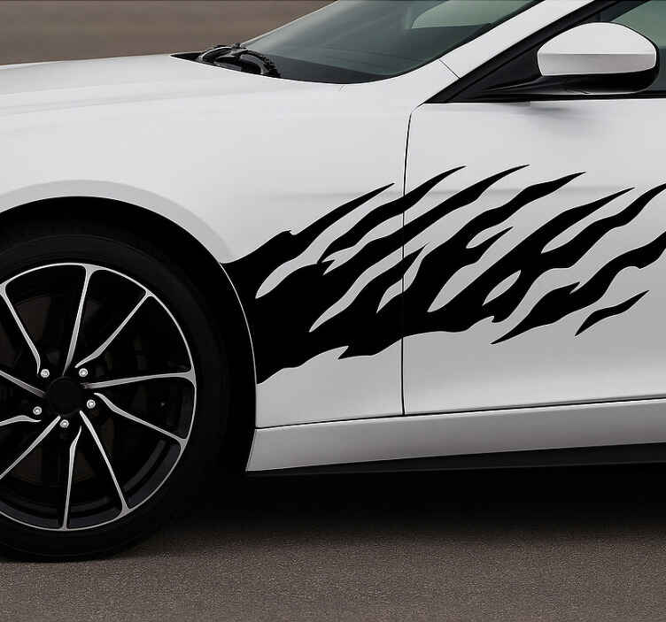 Car sticker tribal monochrome stripes - TenStickers
