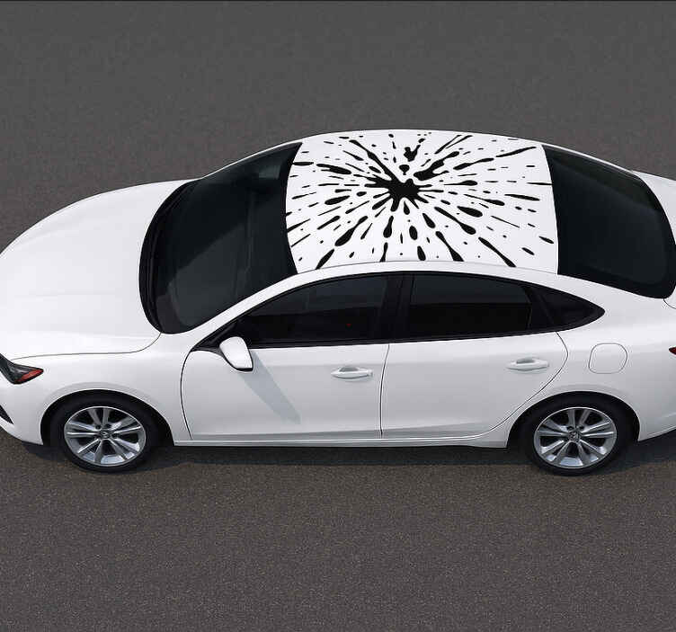 Pegatina coche diseño de pintura salpicada - TenVinilo